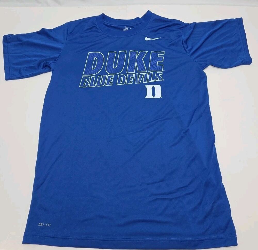 Nike Dri-Fit Duke Blue Devils T-Shirt Mens XL Blue Athletic NCAA Logo Tee